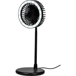 Light Breeze LED Ring Light Desk Fan Unbranded